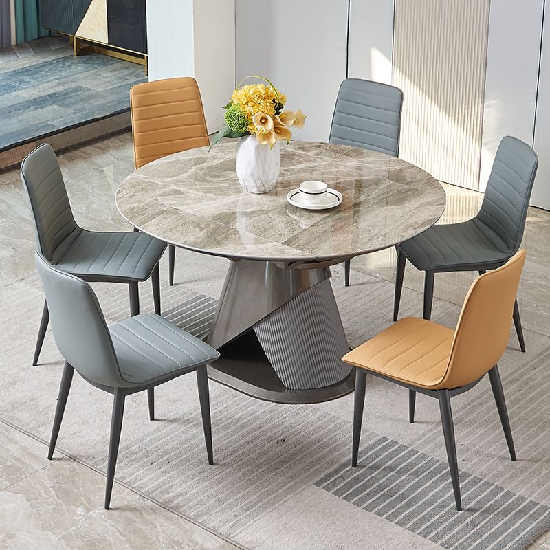 Contemporary Dining Set Stone 1/2/5/7 Pieces Dining Turntable Furniture for Home