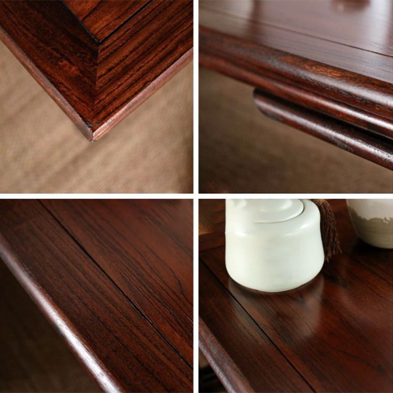 Solid Wood Sled Coffee Table Scandinavian Rectangular Cocktail Table