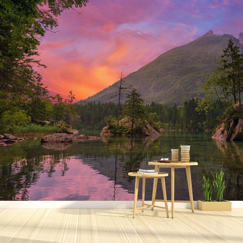 Customized Mountain Scenery Wall Mural Mildew Resistant for Bedroom Decoration