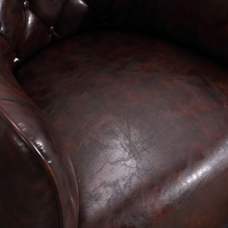 Modern Accent Armchair Contemporary Tufted Cushions Barrel Chair