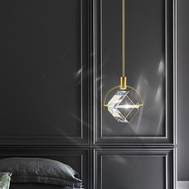 Moderne kubieke hanger verlichtingsarmaturen kristallen hanger lamp
