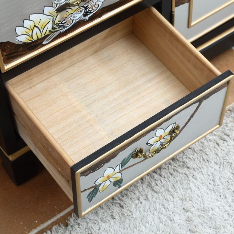 Solid Wood Traditional Storage Chest Horizontal Chest for Bedroom