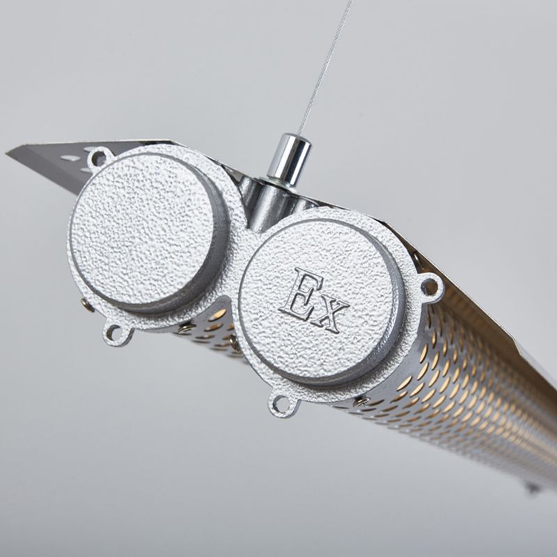 Industrial Metal Pendant Lamp Cylinder Shape Island Light for Living Room