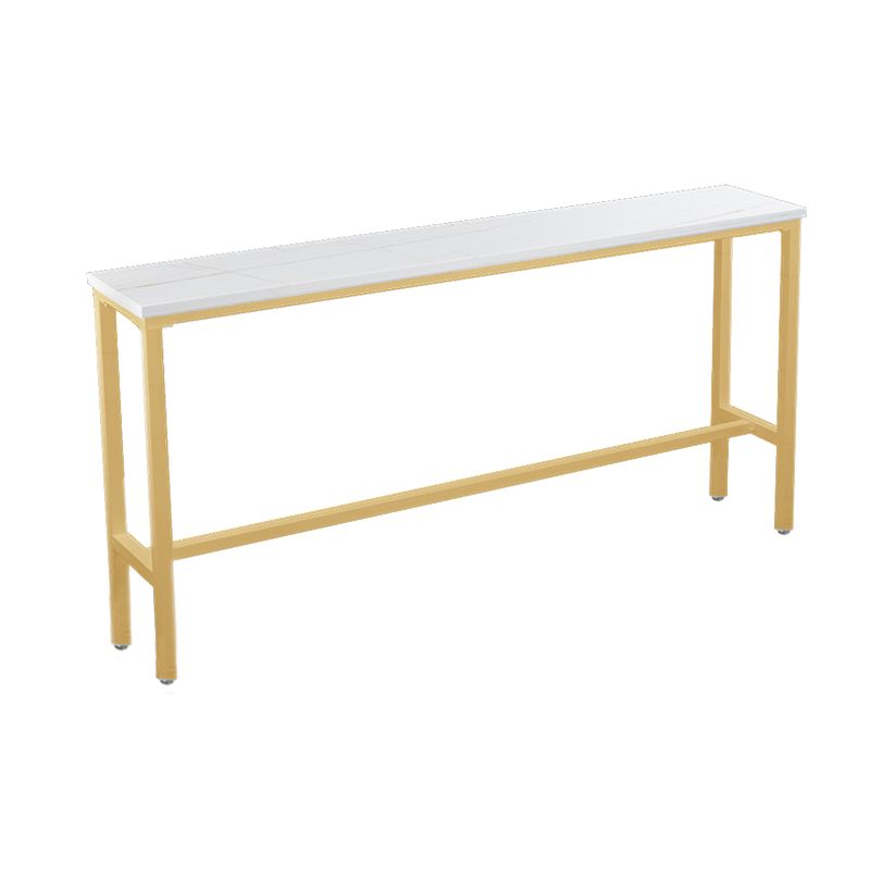 Table à vin de comptoir en marbre avec table rectangle Tableau de chevalet en haut - 41,3 "H