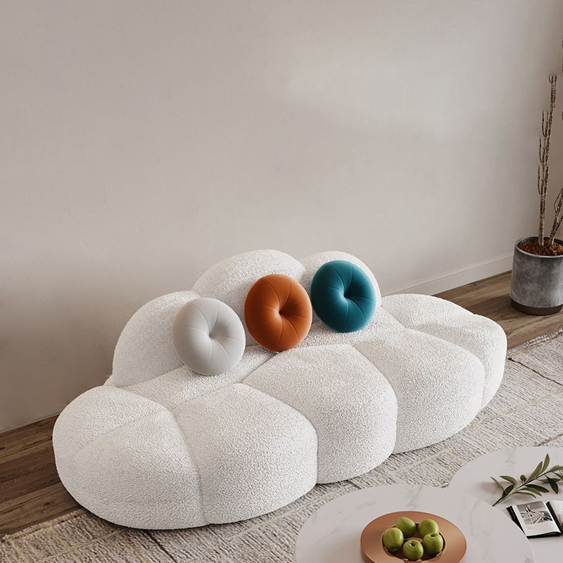 37.4" W * 28.74" H Sofa Modern Wool Armless Sofa for Living Room