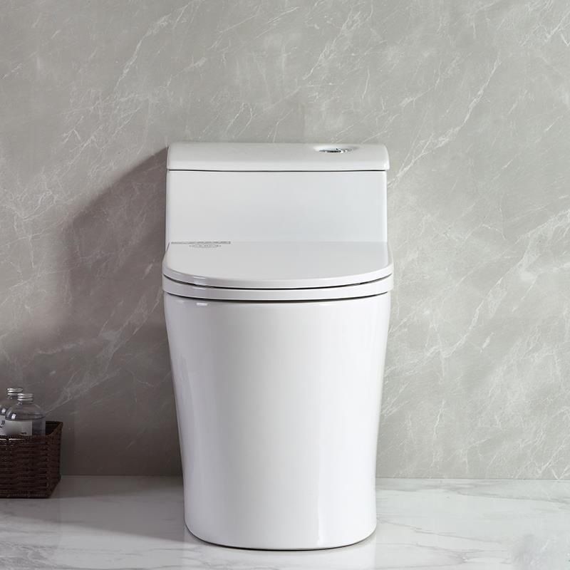 Contemporary Floor Mount Flush Toilet White Ceramic Urine Toilet for Bathroom