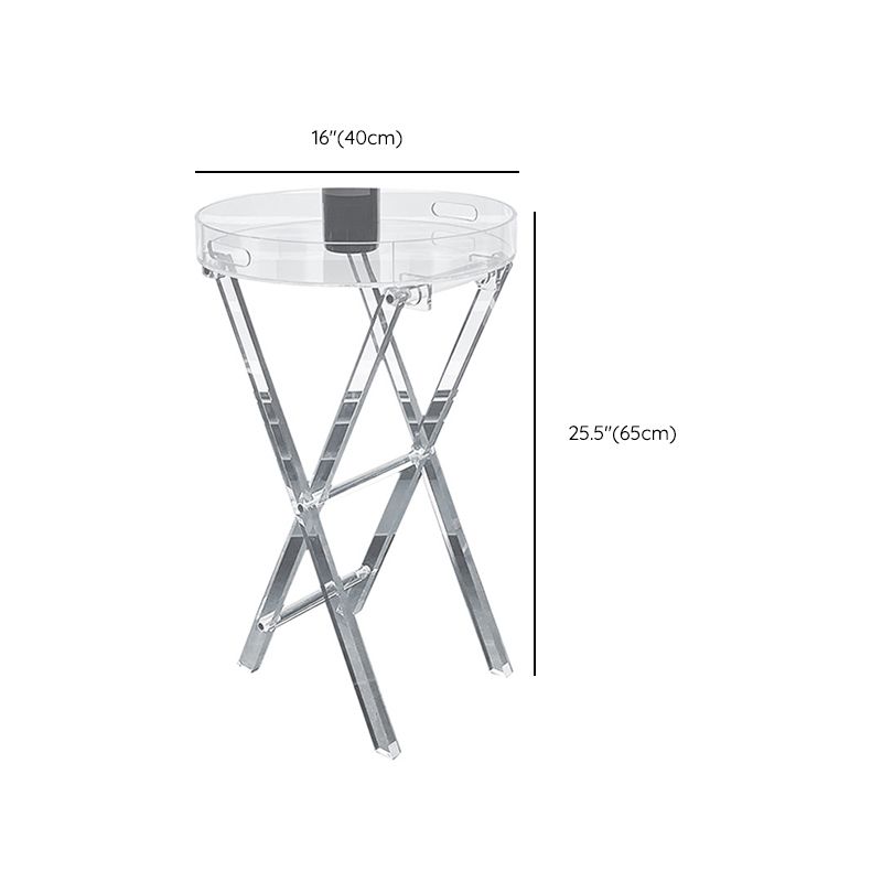 Modern Transparent End Table Round/Rectangular Acrylic Side Table