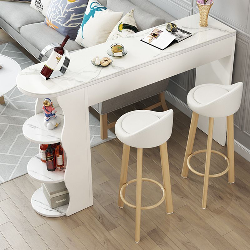 Glam Free Form Pub Table Set 1/2/3 Pieces Matte Finish Bar Set