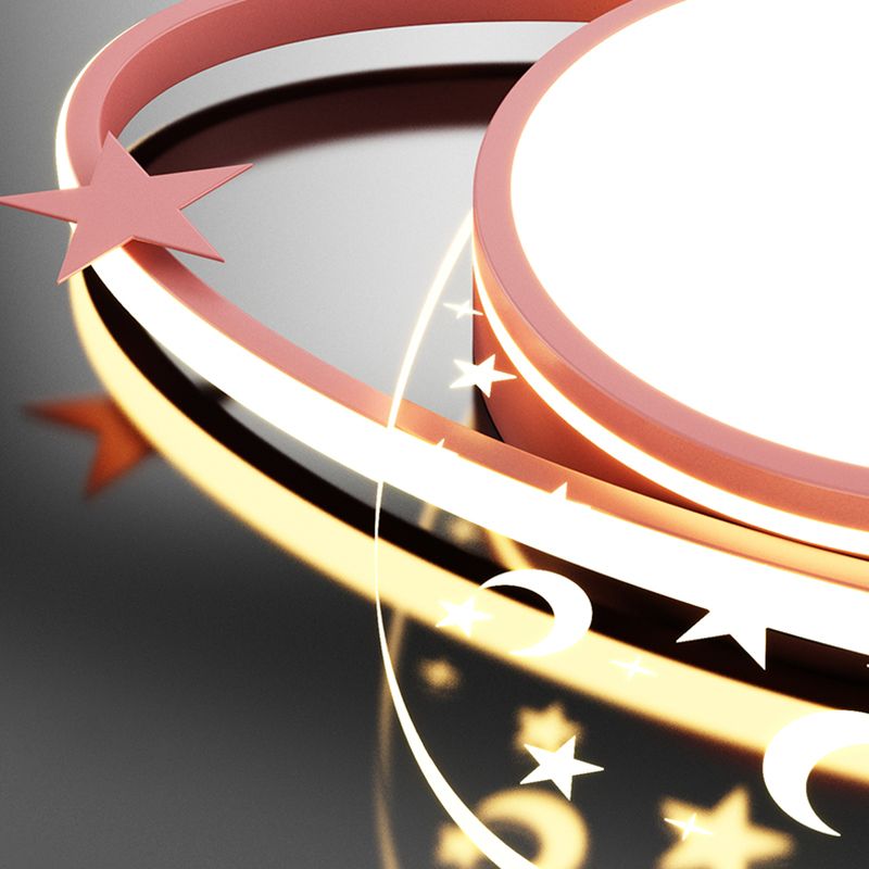 Geometry Shade Ceiling Light Fixtures Modern Style Metal 2 Light Ceiling Mounted Lights