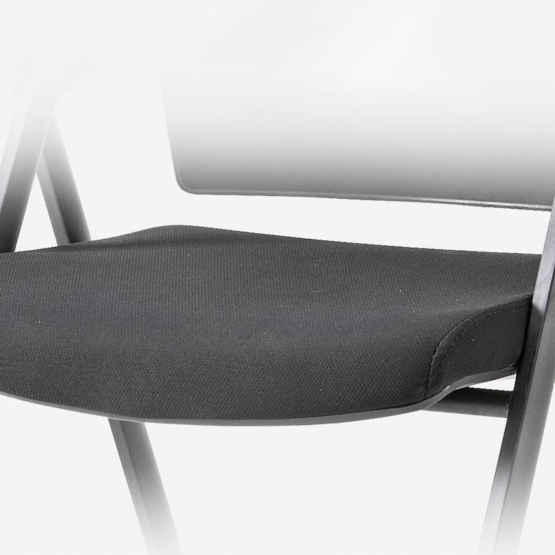 19" Wide Contemporary Desk Chair Black No Wheels Office Chair