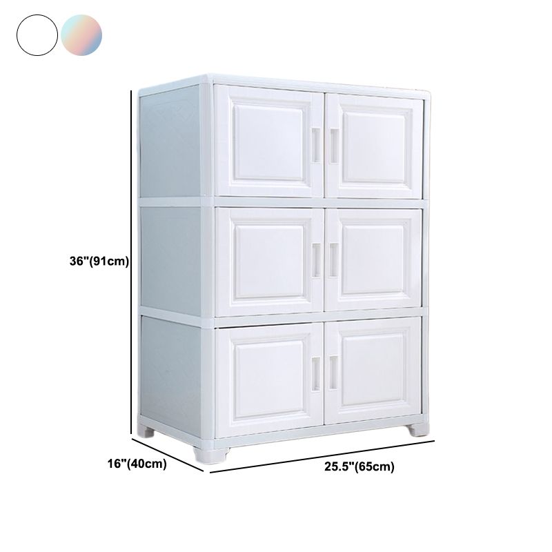 Contemporary Style Bedroom Cabinet Plastic Non-Hanging Storage Cabinet