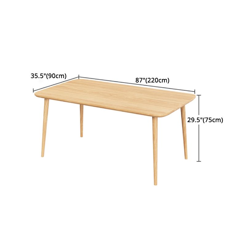 Moderna 1/2/3/5 piezas Juego de comedor rectangular Mesa de comedor de madera maciza con sillas