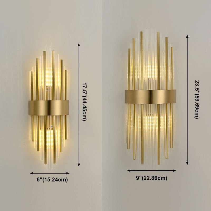 Sombra geométrica de 2 luces Diclas de pared Moderna Moder de monte de pared de estilo de cristal