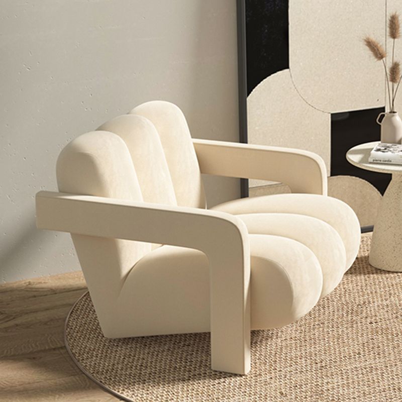 Scandinavian Arms Included Lounge Chair Solid Color Living Room Armchair