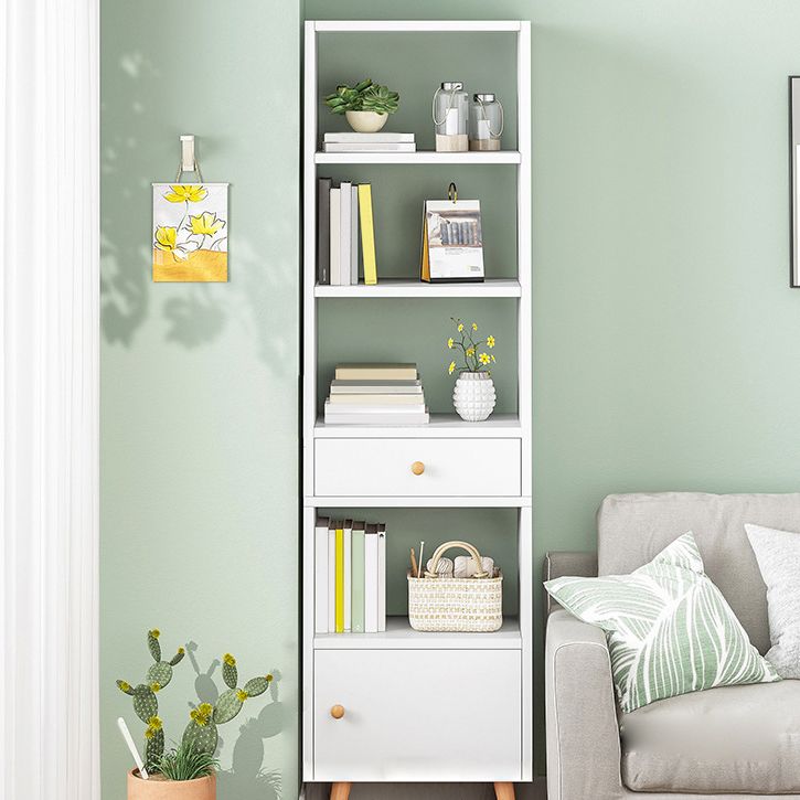 Open Wooden Bookshelf Modern Minimalist Home Corner Bookcase