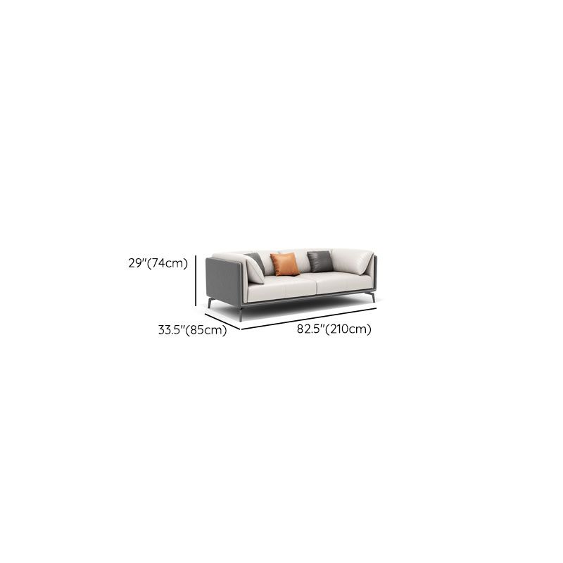 Contemporary Stationary Sofa Standard Square Arm Sofa for Living Room