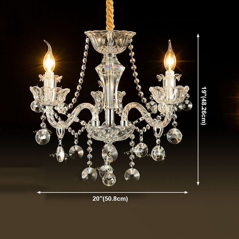 Nordic Style Chandelier Light Postmodern Style Crystal Pendant Lights for Living Room