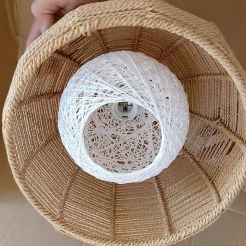 Japanisches Seil Anhänger Licht 1 Licht Global Hanging Deckenleuchte für Esszimmer