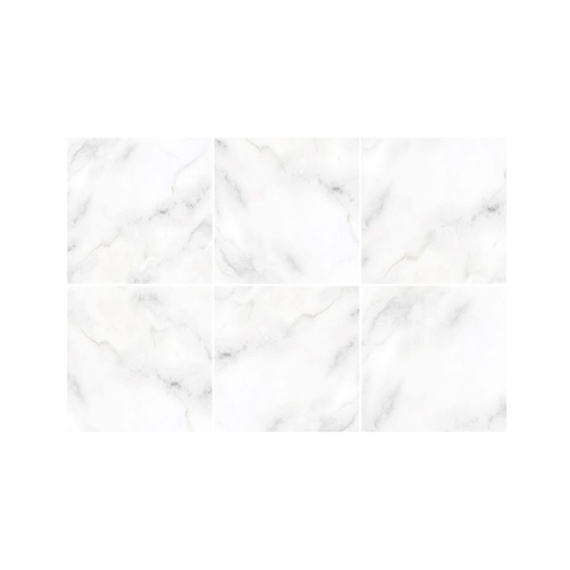 Contemporary Faux Marble Wallpaper Panels PVC Stick On White Wall Decor for Home