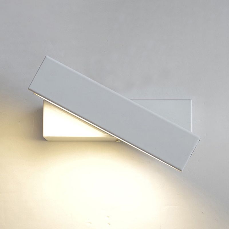 Luci di scarpa rettangolare in metallo MODERNO MODERNA 1 Fissature per illuminazione da parete