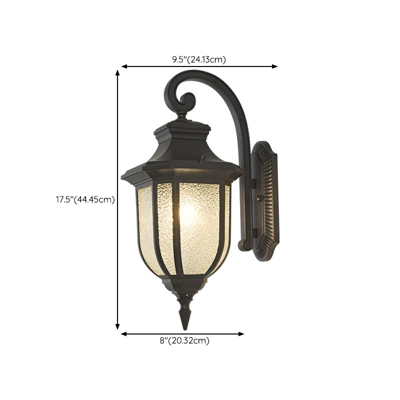 Contemporary Wall Sconce Water Glass Outdoor Wall Light Fixture for Courtyard