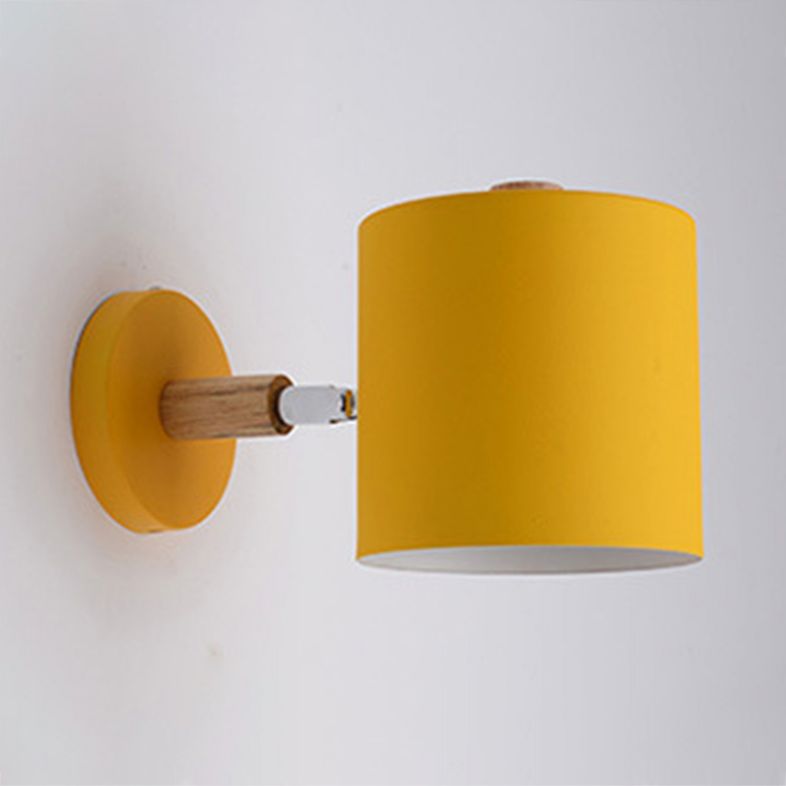 Cylinder Wall Mounted Lamps Modern Style Metal 1 Light Wall Light Sconces