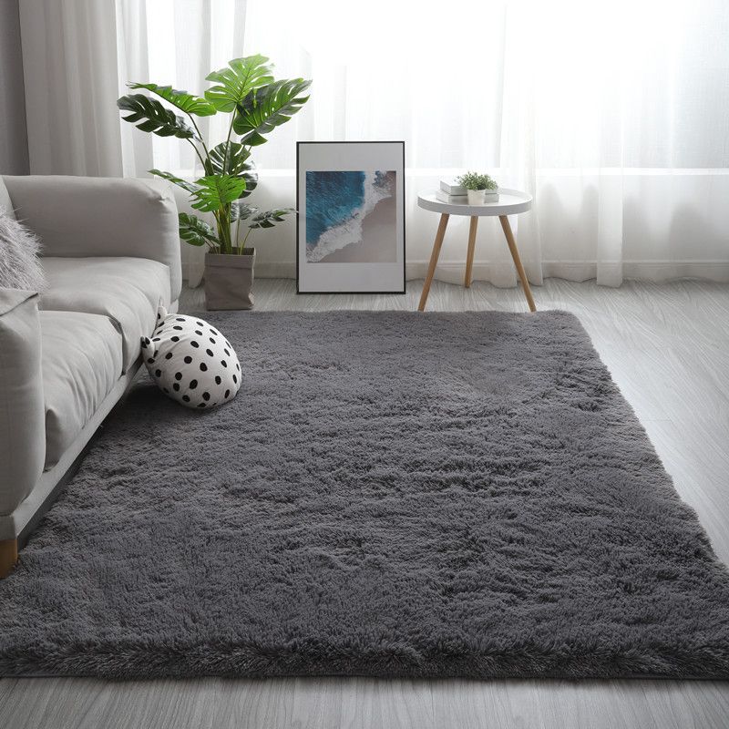 Multicolor Modern Area Carpet Polyester Solid Indoor Rug Non-Slip Backing Carpet for Living Room