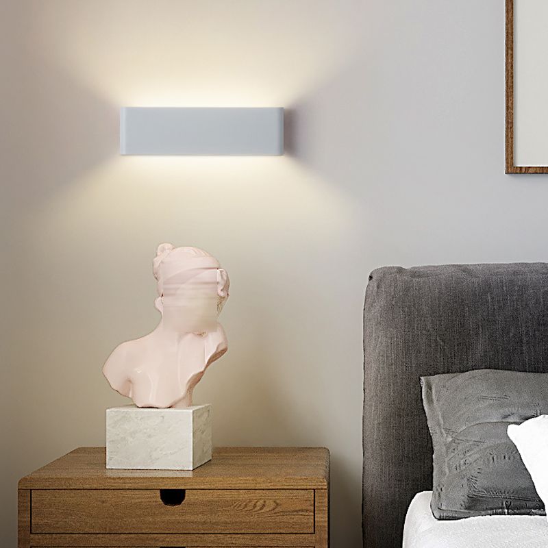 Contemporary Wall Sconce Rectangular Wall Light Fixture with Aluminium