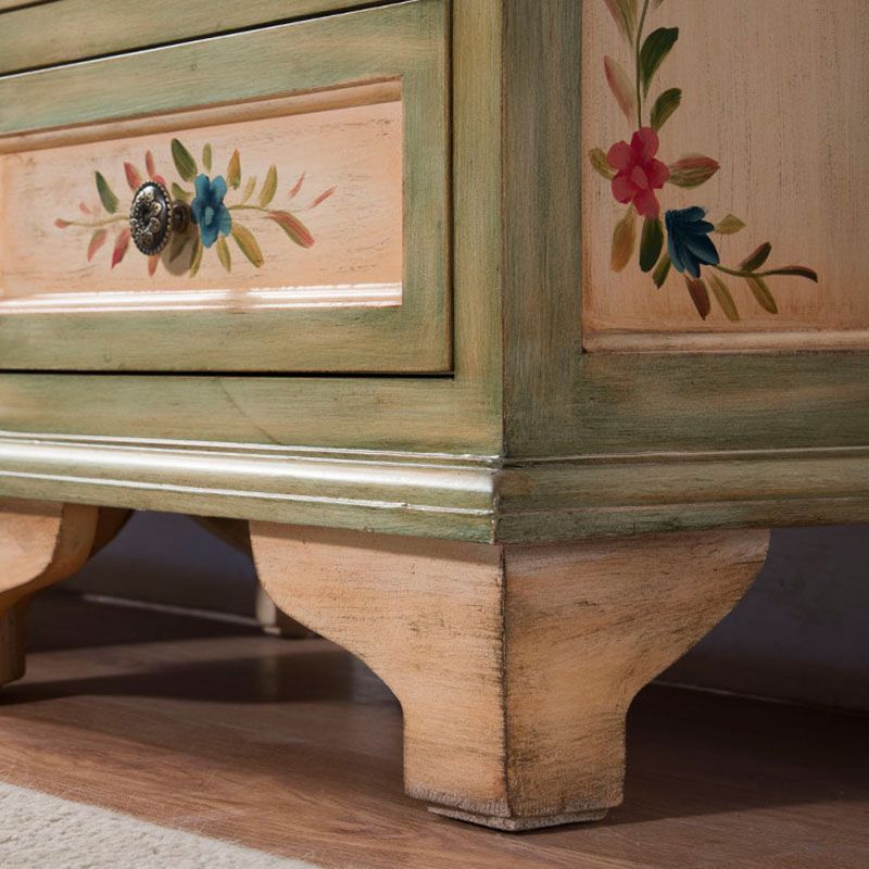 Traditional Vertical Home Chest Wooden Storage Chest with Drawers