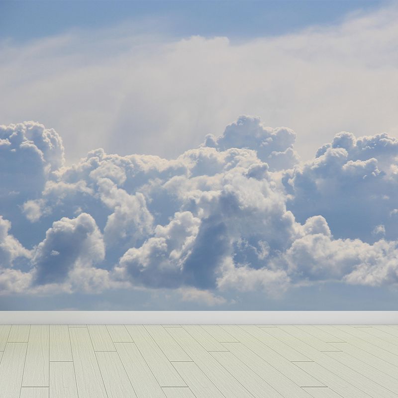 Clouds Mural Home Decorations Mildew Resistant for Living Room Bedroom