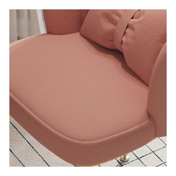Glam Dining Room Chair 16.5'' Wide Solid Back Chair with 4 Metal Legs for Home Use