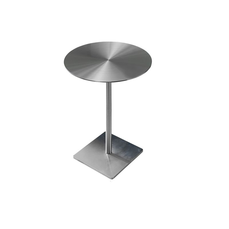 Stainless Steel Pedestal Cocktail Table Round/ Square Top Coffee Table