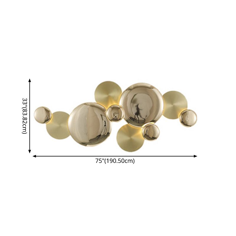 Gold Copper Wall Light in Modern Creative Style Electroplate Metal Geometric Wall Light