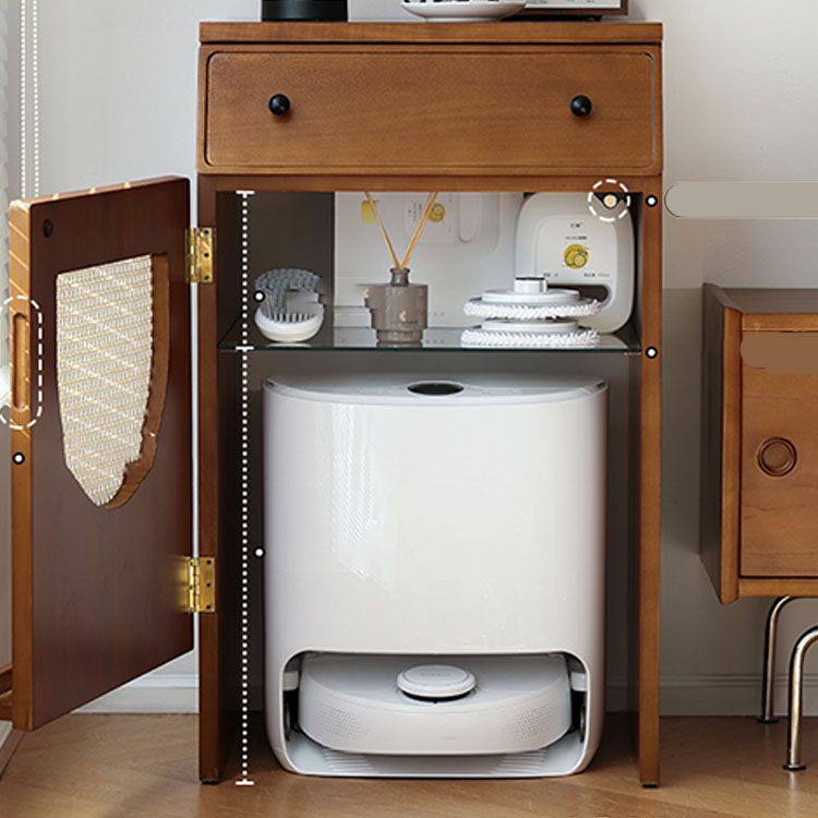 Wood Modern 33" Tall Soft Close Drawers Accent Cabinet with Doors
