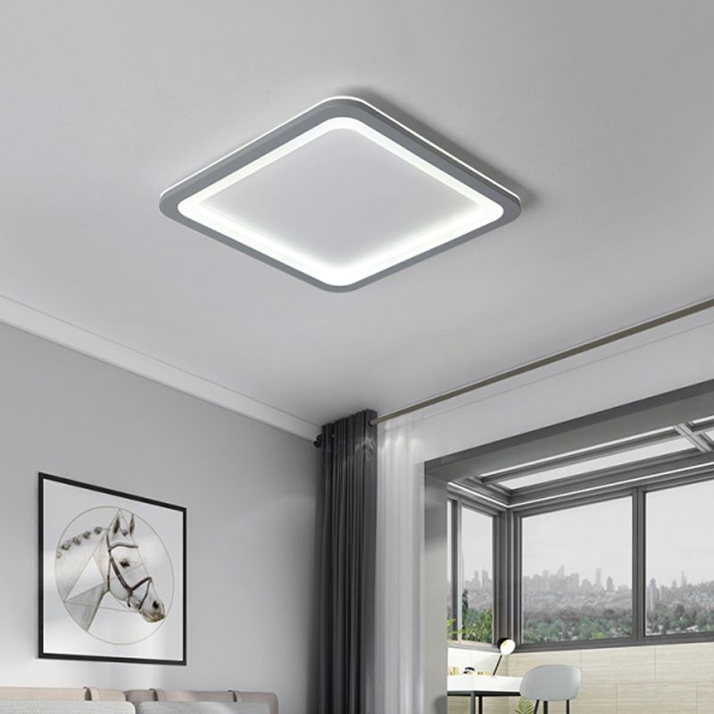 10 "/14.5" /19 " W Grijs Vierkant Doos Flush Light Modern Style Acryl LED Plafond Lamp in Warm/Wit Licht