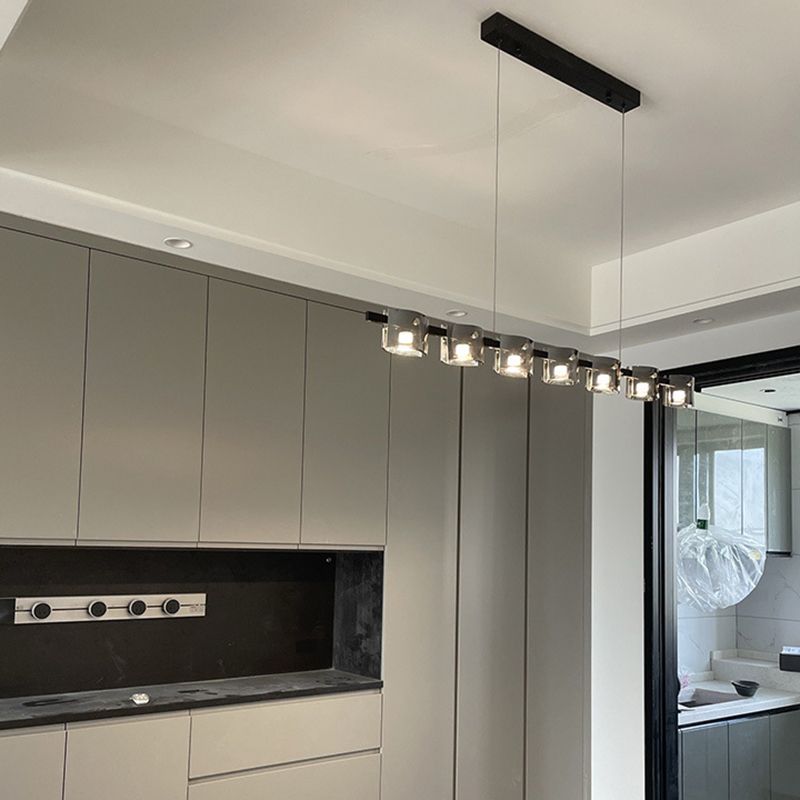 Nordic LED Island Lighting Fixture Simple Glass Pendant Light for Dining Room