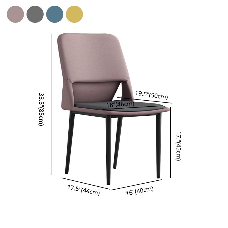 Industrial Metal Dining Room Chairs Open Back Dining Side Chairs for Restaurant