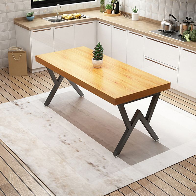 Industrial 1/4/5 Pieces Furniture Rectangle Solid Wood Dining Chairs Set in Brown