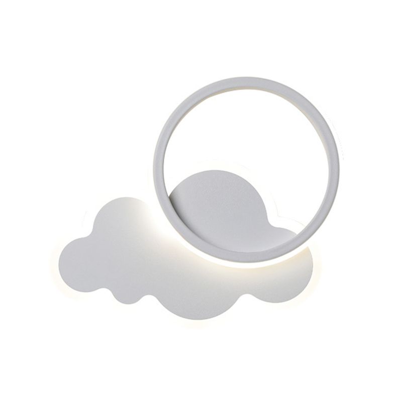 Single White Modernism Wall Mounted Sconce LED Statement Wall Light for Bedroom