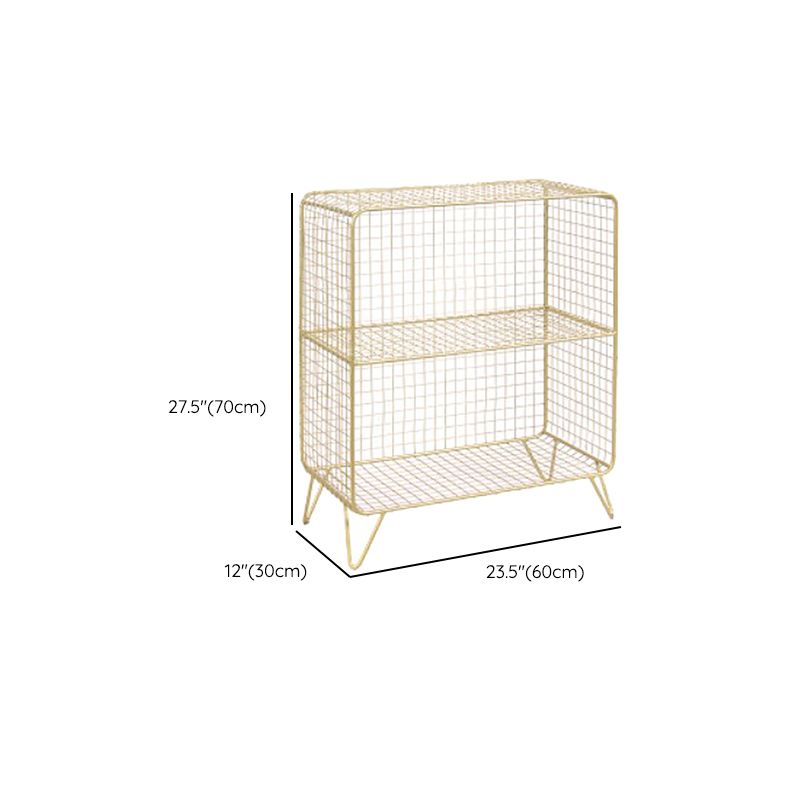 Modern Closed Back Standard Bookshelf Metal Shelves Included Bookcase