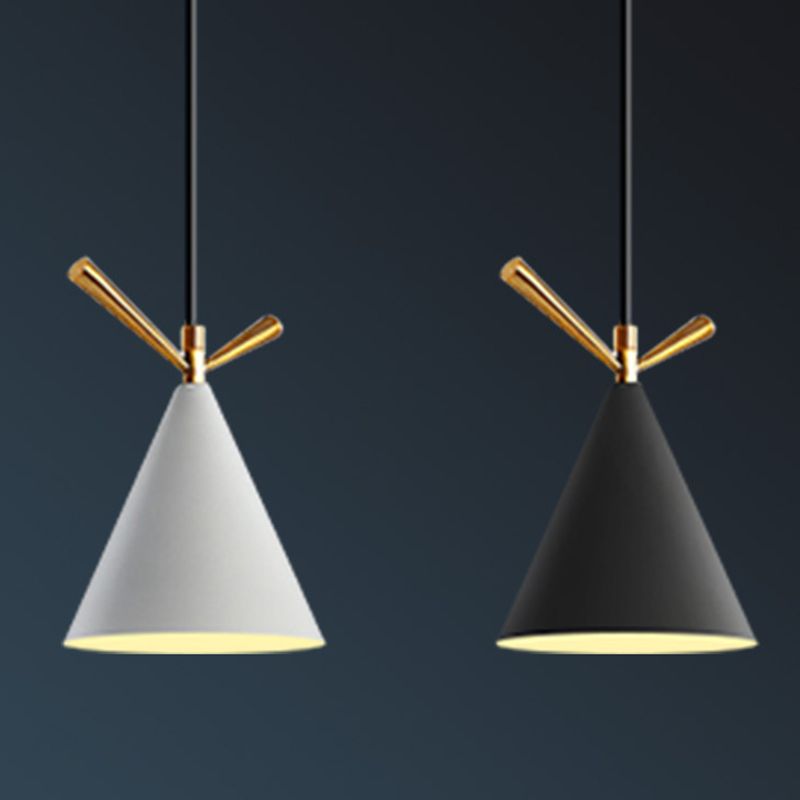 Modern Cone Shade Island Pendant Light 3-Light Ceiling Light with Metal Shade