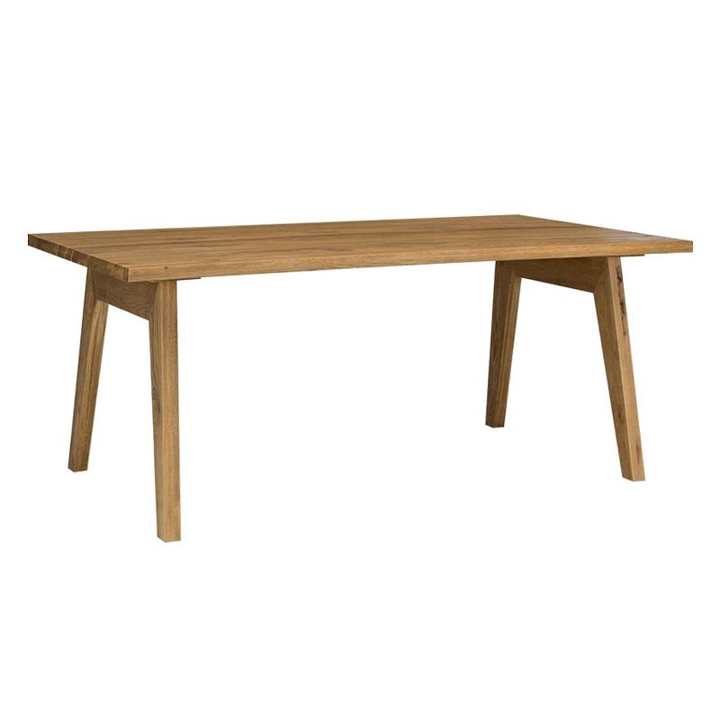 Simplicity Style Solid Wood Dining Table 4 Legs Base Rectangle Table for Home