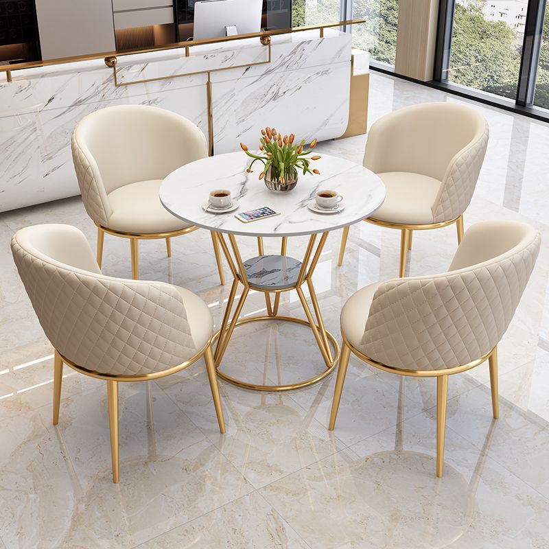 Modern Style Dining Set with Padded Chairs 1/2/5 Pieces Dinette Set for Home