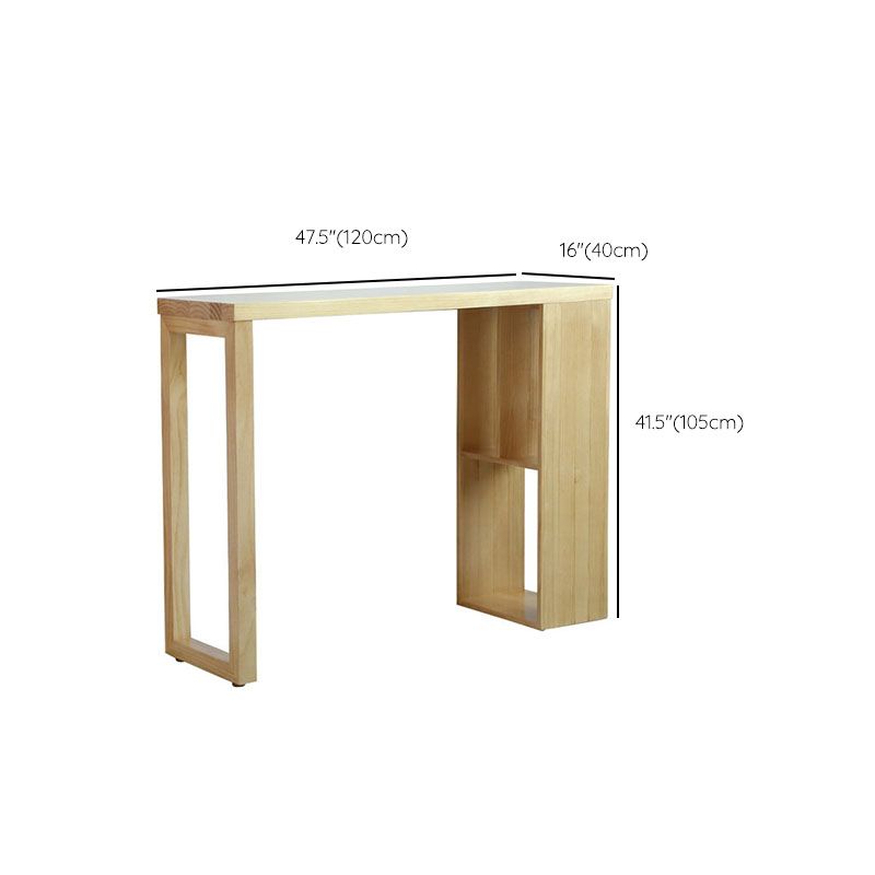 Solid Wood Bar Table Set 1/2/3 Pieces Rectangular Bar Stool and Table Set