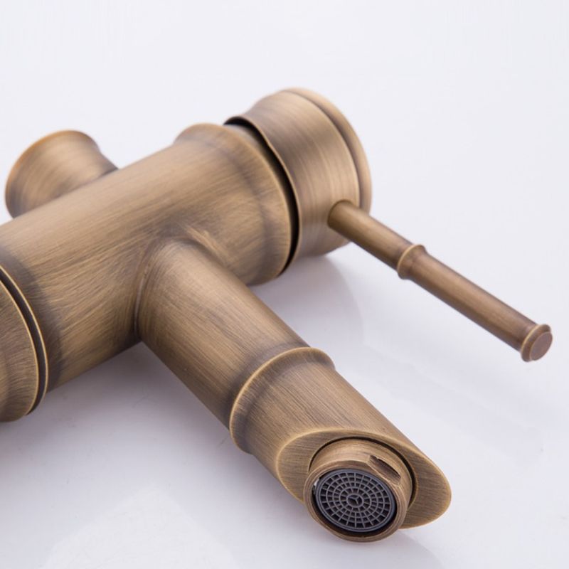Farmhouse Vessel Faucet Brass Lever Handles Waterfall Spout Lavatory Faucet