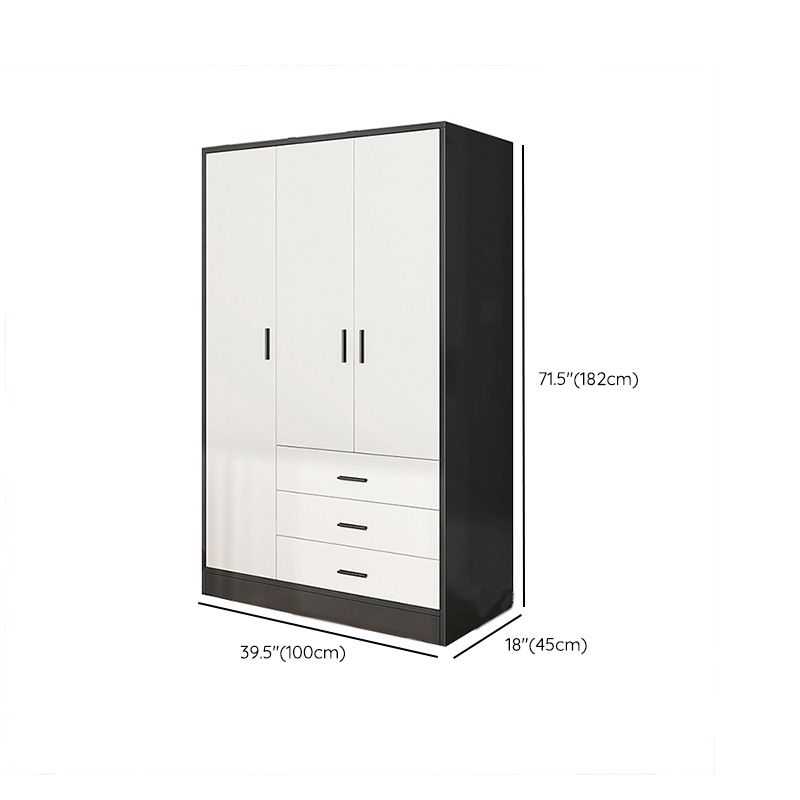 Rectangular Wardrobe Cabinet Modern Simple Wooden Wardrobe Armoire