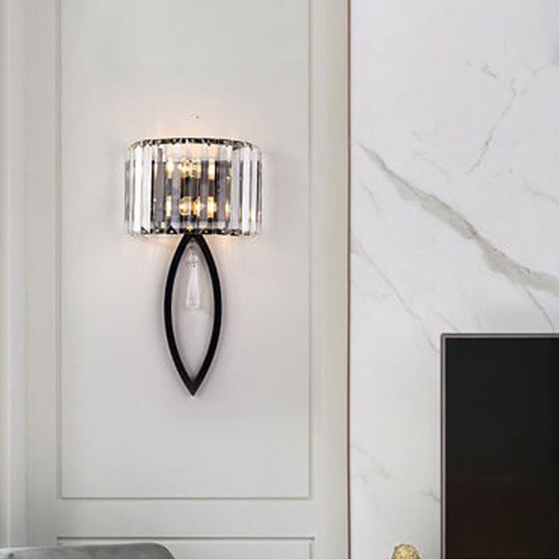 Crystal Geometry Shape Wall Lights Modern Style 2 Light Wall Sconce for Dining Room