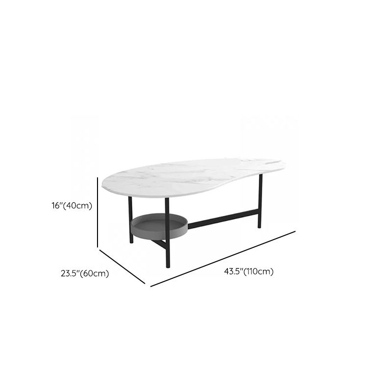 Contemporary Cocktail Table Faux Stone Coffee Cocktail Table