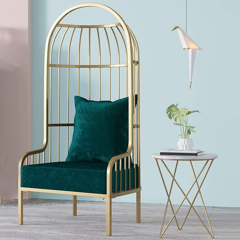 Fixed Back Lounge Chair Living Room Fabric Seat Chair with Pillow