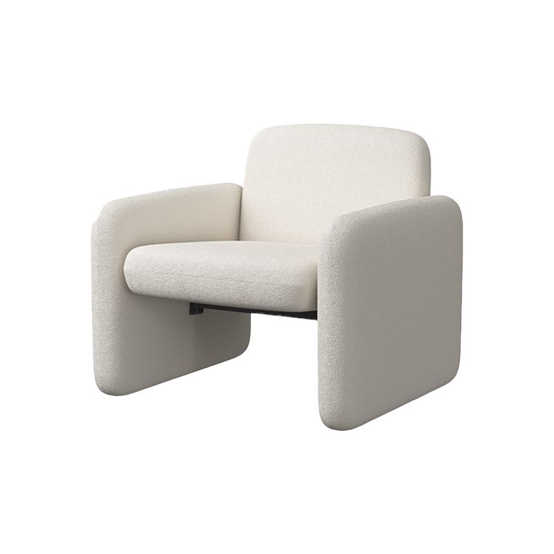 Nordic Style Cloth Handrails Fixed Backrest Square Armrest Sledge Base Arm Chair